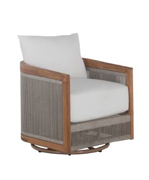 Avalon Teak Swivel Lounge Natural/Rope