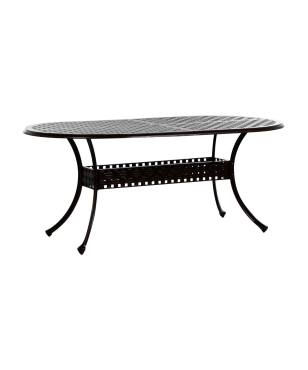 Double Lattice 42" X 84" Oval Dining Table w/ Base