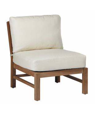 Club Teak Sectional Slipper Chair
